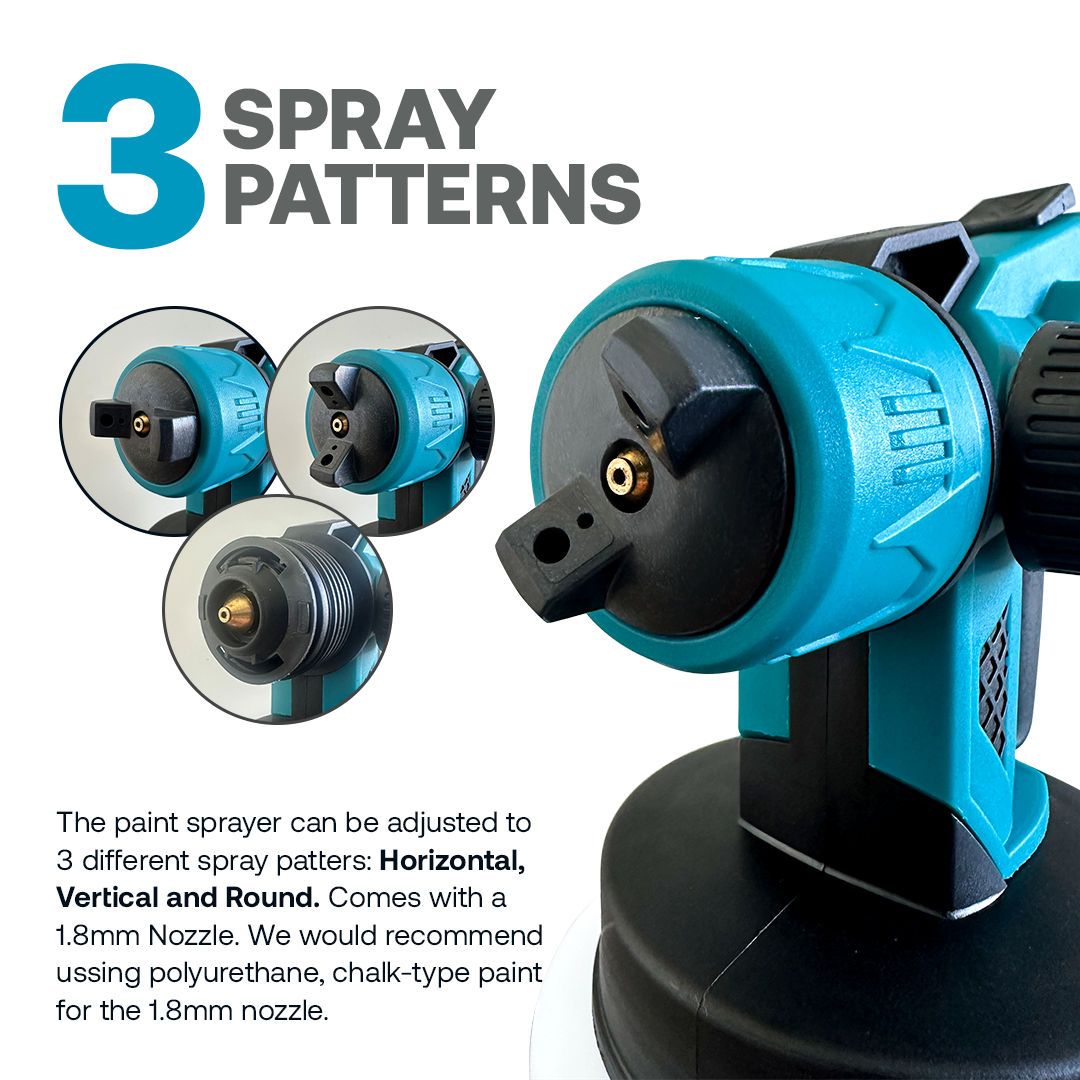 AU Renovations Cordless Paint Sprayer (2 Batteries + Charger)