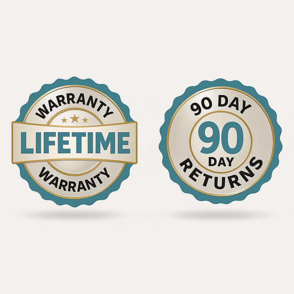 Protect Your Purchase for Life – Lifetime Warranty + 90-Day Returns