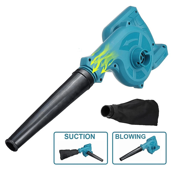 Cordless Electric Leaf Blower & Vacuum (+2 Batteries)