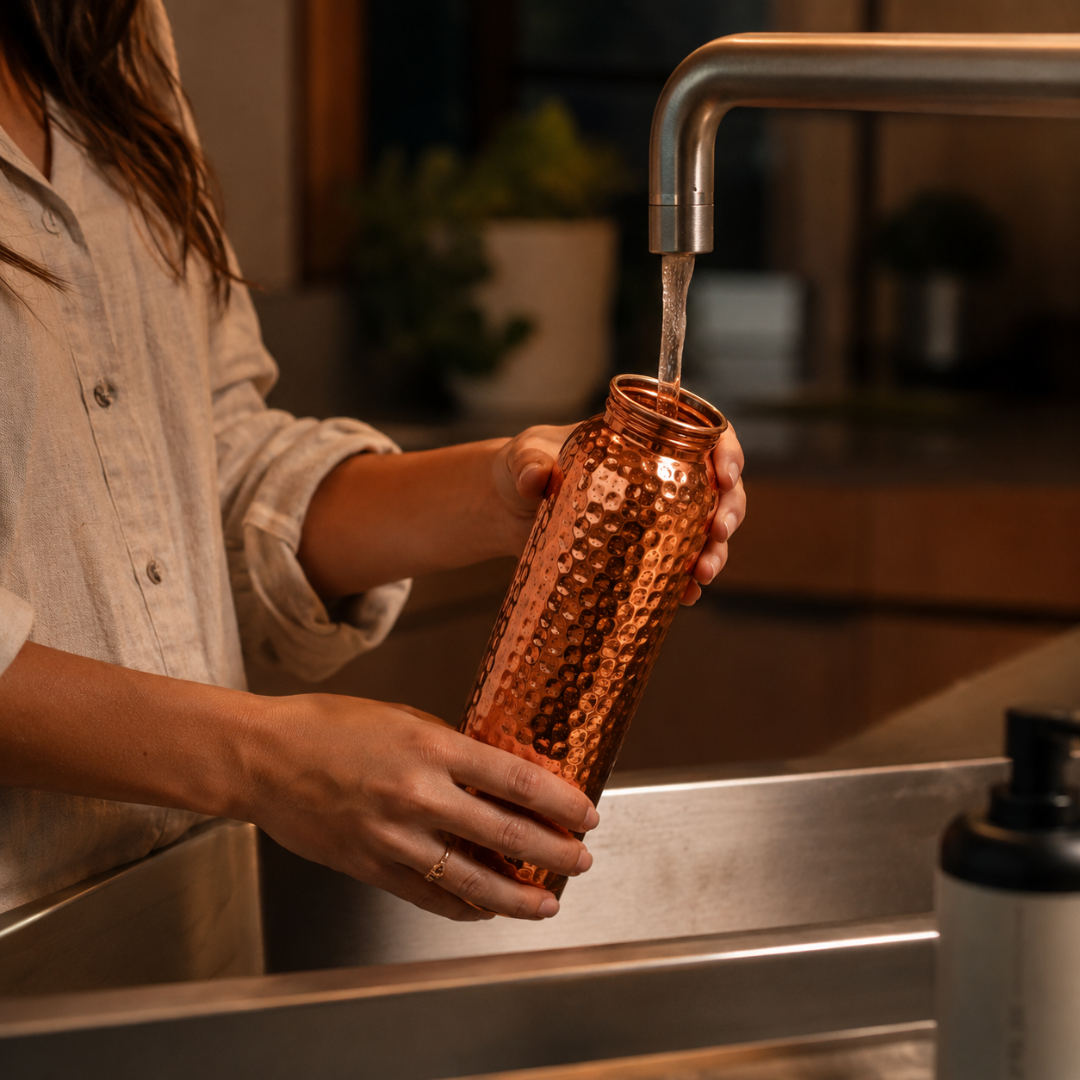 Copperwell™ Hammered Water Bottle