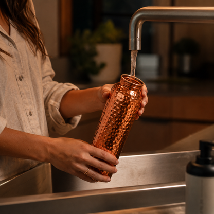 Copperwell™ Hammered Water Bottle